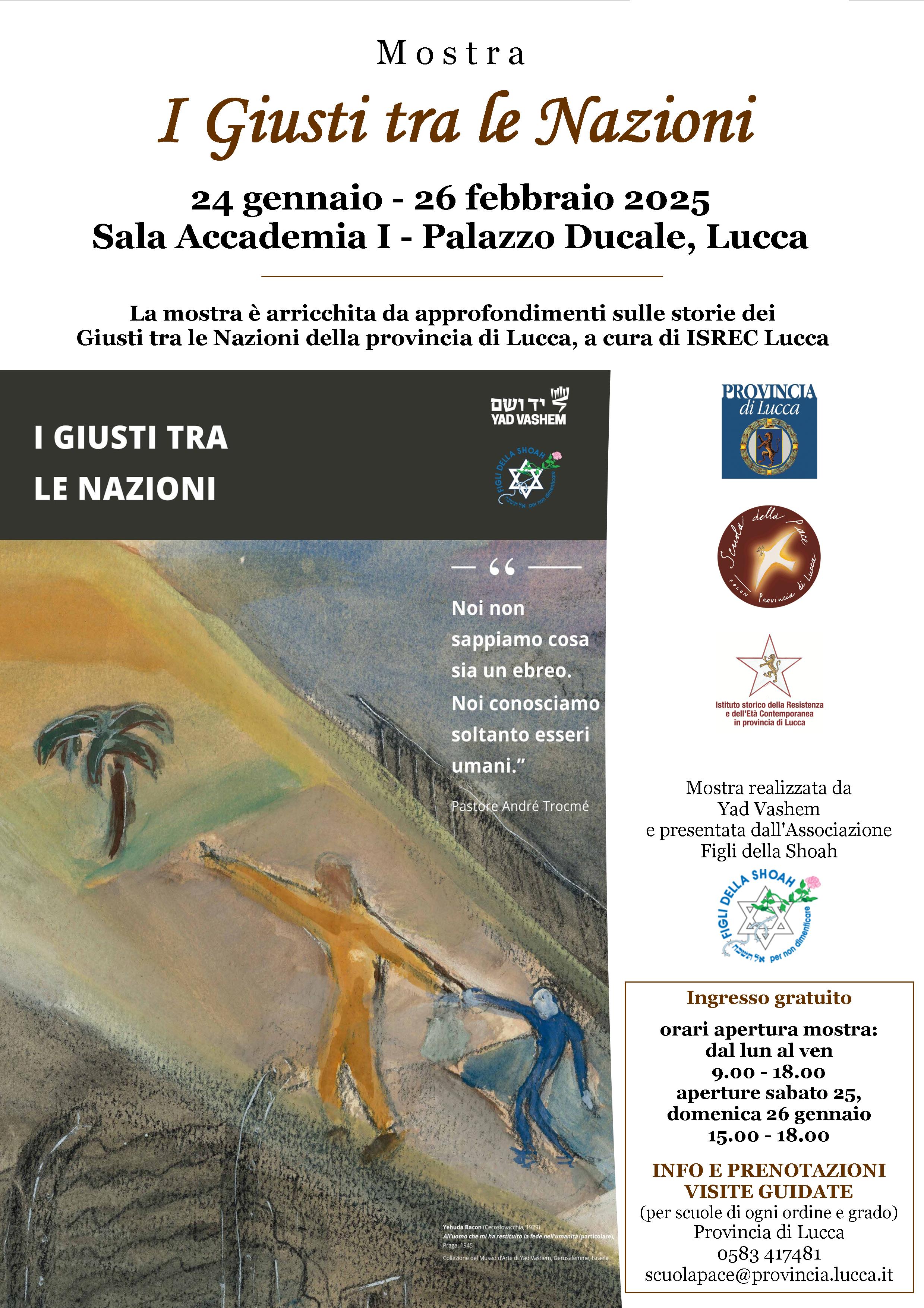 Mostra "I Giusti tra le Nazioni" a Lucca